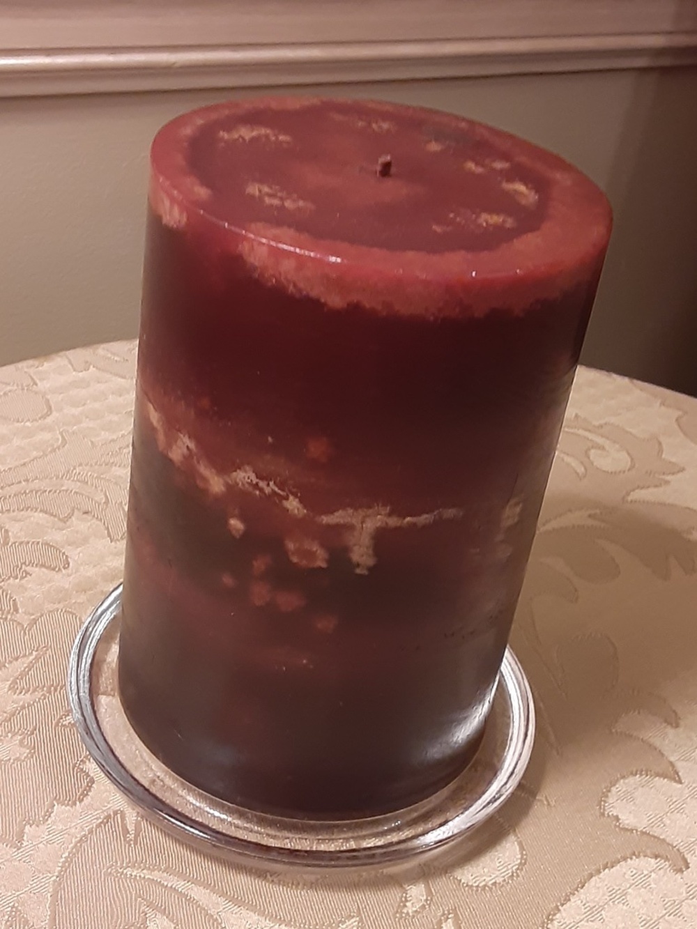 Wick's n' More 4 X 6 Burgundy Round Pillar Candle